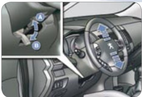 PEUGEOT 4007 - Le réglage MANUEL en hauteur du VOLANT - 1