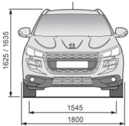 PEUGEOT 4008 - Dimensions (en mm) - 1
