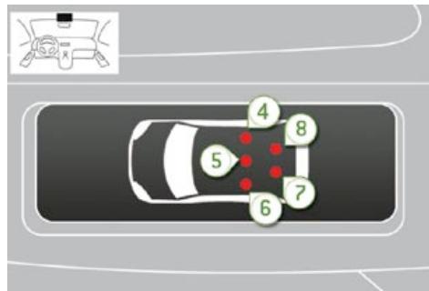 PEUGEOT 5008 - Afficheur des témoins de débouclage de ceinture - 1
