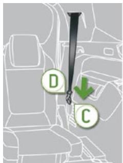 PEUGEOT 5008 - Ceintures de sécurité arrière 3ÈME rangée (7 places) - 2