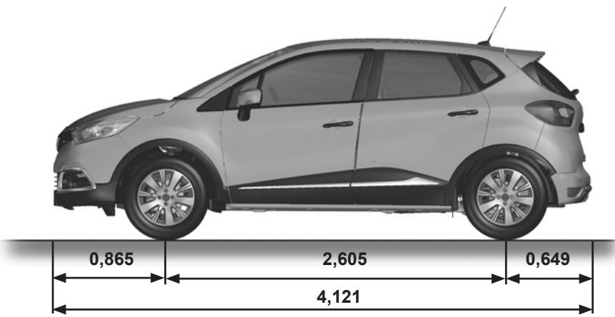 RENAULT CAPTUR - Dimensions (en mètres) - 1