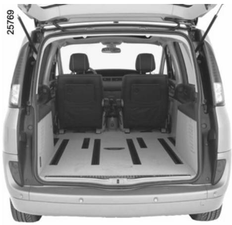 RENAULT monospace ESPACE 3 - TRANSPORTING OBJECTS IN THE Luggage COMPARTMENT - 4