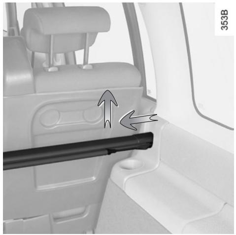 RENAULT monospace ESPACE 3 - Removing parcel shelf B - 1