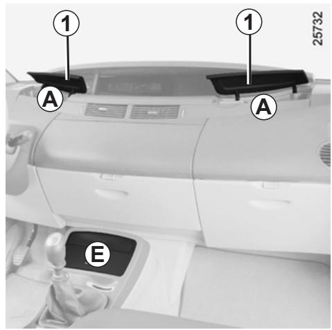 RENAULT monospace ESPACE 3 - Upper storage compartments A - 1