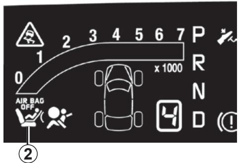 RENAULT monospace ESPACE 3 - Activating the front passenger air bags - 1