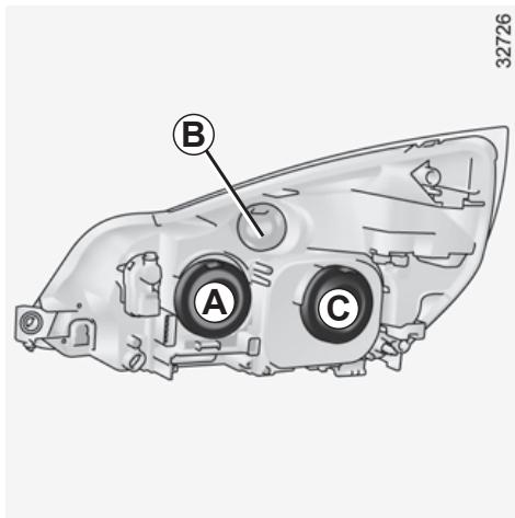 RENAULT monospace ESPACE 3 - HALOGEN HEADLIGHTS: changing bulbs - 1