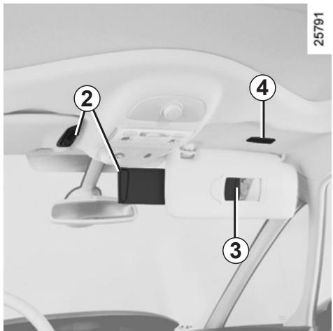 RENAULT monospace ESPACE 3 - Front sun visor - 1