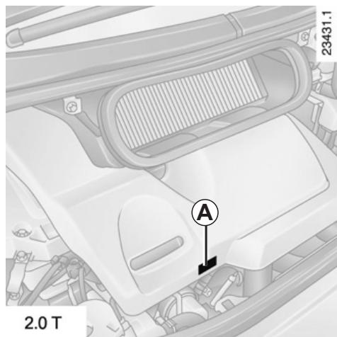 RENAULT monospace ESPACE 3 - Engine marking A - 1