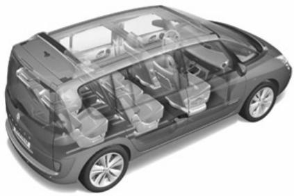 RENAULT monospace ESPACE 3 - REAR SEATS: FUNCTIONS (1/4) - 2