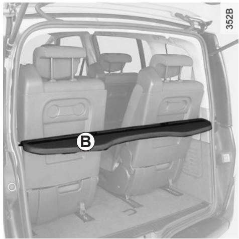 RENAULT monospace ESPACE 3 - To roll up luggage compartment cover A - 2