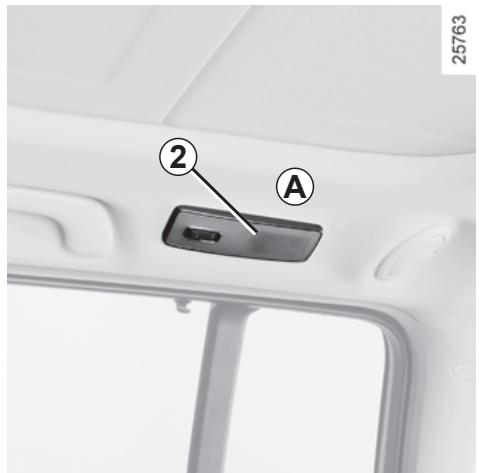 RENAULT monospace ESPACE 3 - INTERIOR LIGHTING: changing bulbs (continued) - 1