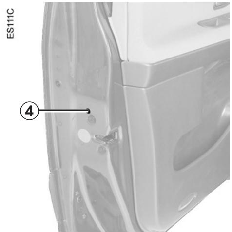 RENAULT monospace ESPACE 3 - Unlocking using separate emergency key 3 (depending on vehicle) - 1