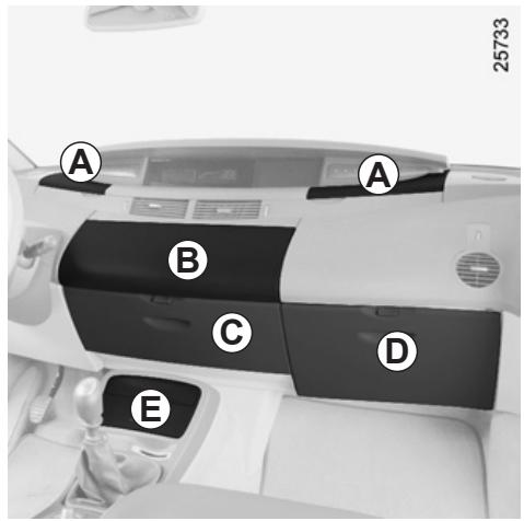 RENAULT monospace ESPACE 3 - DASHBOARD FITTINGS/STORAGE COMPARTMENTS (1/2) - 1