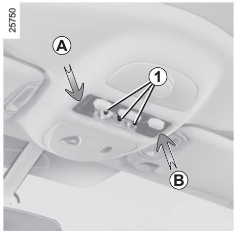 RENAULT monospace ESPACE 3 - INTERIOR LIGHTING: changing bulbs - 1