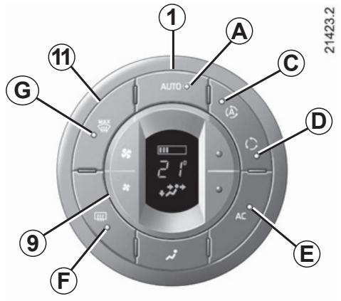 RENAULT monospace ESPACE 3 - AUTOMATIC CLIMATE CONTROL (continued) - 1
