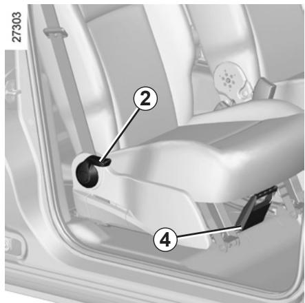 RENAULT KANGOO - Pour régler la hauteur de l'assise du siège conducteur - 1