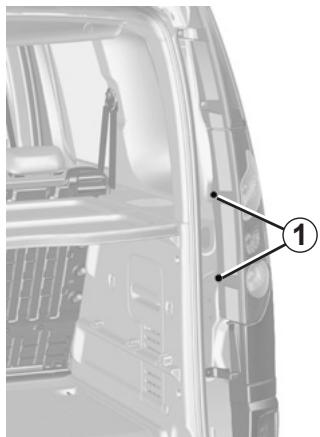 RENAULT KANGOO - FEUX arrière : remplacement des lampes (1/3) - 1