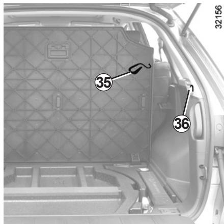 RENAULT KOLEOS - Rangements sous le tapis de coffre à bagages. - 1