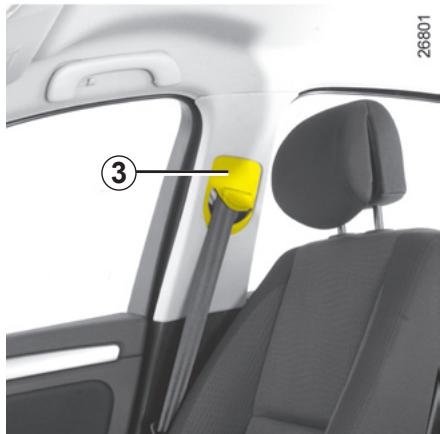 RENAULT LAGUNA - Ajustement des ceintures de sécurité - 1
