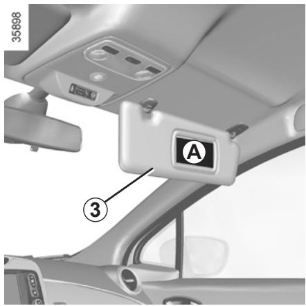 RENAULT ZOE - Sécurité enfants : désactivation, activation airbag passager avant (2/3) - 1