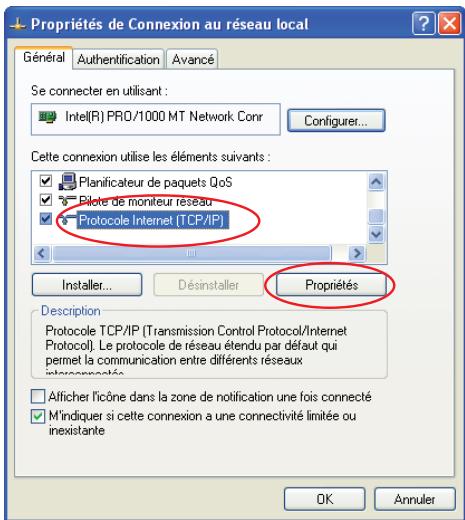 SAGEM COM FAST 2704 - Configuration d'une liaison filaire sous windows XP - 3