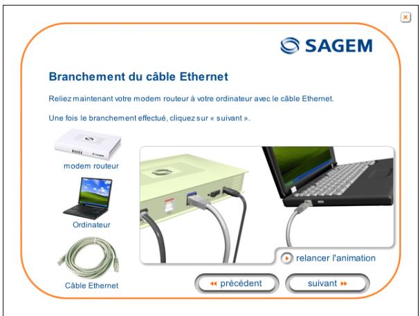 SAGEM SCARLET - Installation et configuration de votre routeur à la carte réseau de votre ordinateur (ethernet) - 5