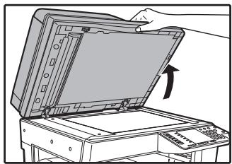 SHARP AR-6020 - Ouvrez le couvercle/rspf et mettez l'original en place. - 1