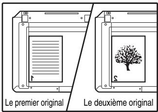 SHARP AR-6020 - Lorsque le témoin de départ copie s'allume, retirez le premier original, puis placez l'original à copier, côté verso contre la vitre d'exposition. fermez le couvercle. - 1