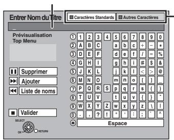 PANASONIC DMR-EX773 - Montrez l'écran Entrer Nom du Titre etc. - 1
