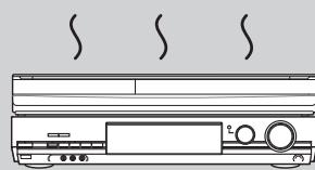 PANASONIC DMR-EX773 - Ne posez pas l'appareil sur un amplificateur ou sur un autre appareil susceptible de chauffer. - 1