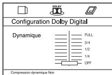 THOMSON DTH161B - Menu de configuration dolby digital - 3