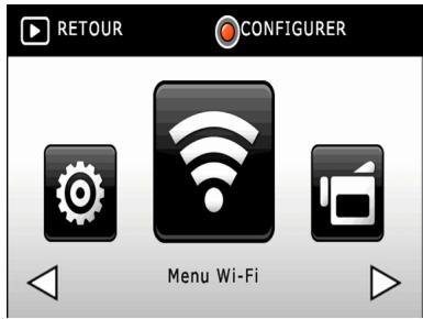 RETOUR CONFIGURER Menu Wi-Fi