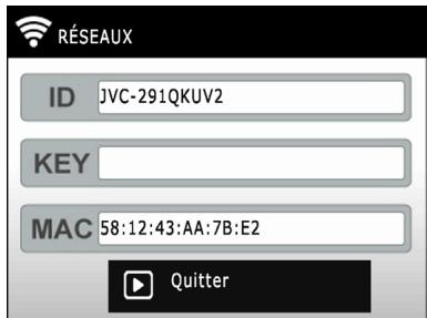 RÉSEAUX ID JVC-291QKUV2 KEY MAC 58:12:43:AA:7B:E2 Quitter