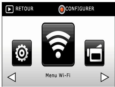 RETOUR CONFIGURER Menu Wi-Fi