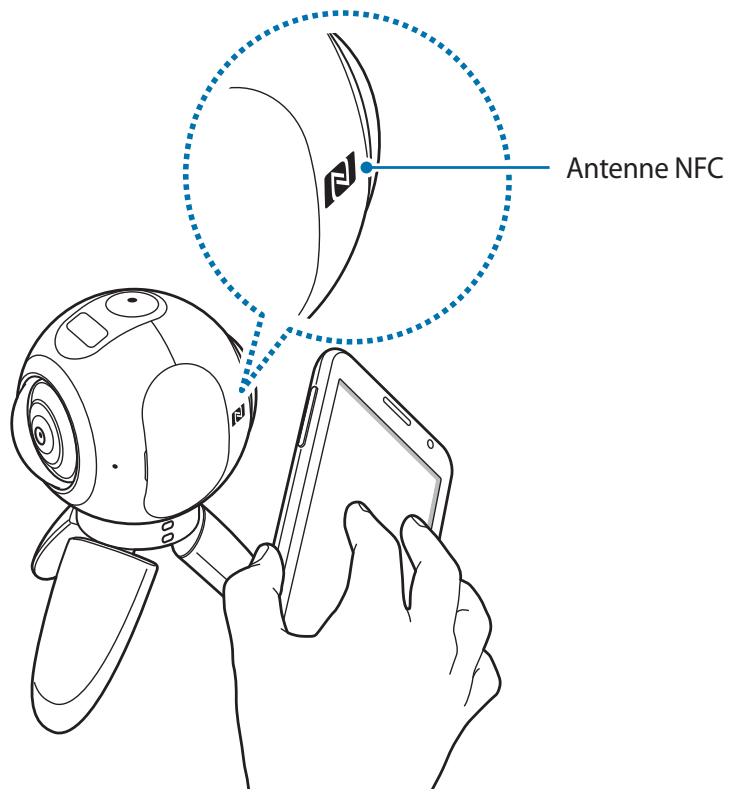 SAMSUNG GEAR 360 - Méthode 1 : installer l'application à l'aide des tags NFC - 1