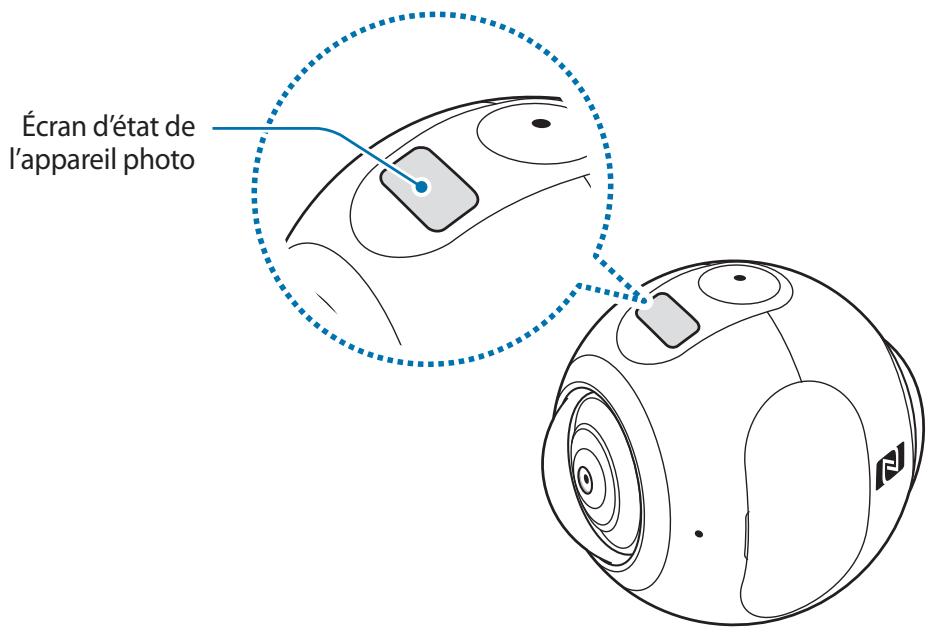 SAMSUNG GEAR 360 - Écran d'état de l'appareil photo - 1