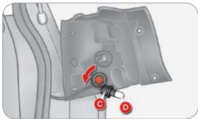 CITROEN C-CROSSER - Changement des feux des stop / de position et des indicateurs de direction - 3