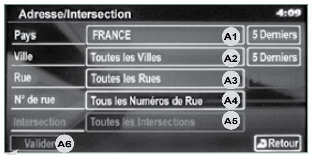 CITROEN C-CROSSER - Informations affichées sur la carte lors de la navigation - 2