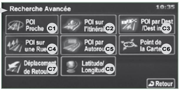 CITROEN C-CROSSER - Informations affichées sur la carte lors de la navigation - 4