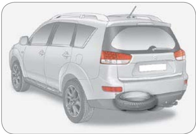 CITROEN C-CROSSER - Accès à la roue de secours en configuration 7 places - 1