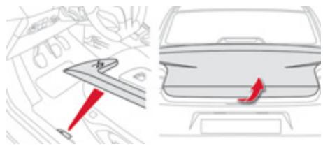 CITROEN C-ELYSEE - Déverrouillage et entrebaillement du coffre à la télécommande - 4