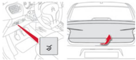 CITROEN C-ELYSEE - Déverrouillage et entrebaillement du coffre à la télécommande - 3