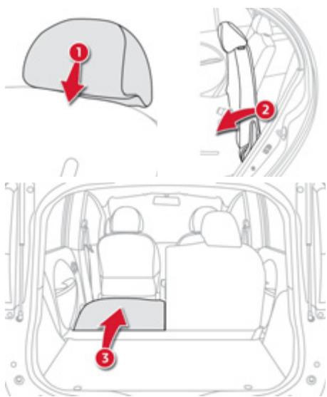 CITROEN C-ZERO - Rabattement du dossier - 1