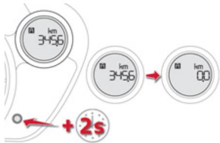 CITROEN C-ZERO - Compteur kilométrique journalier (parcours a ou b) - 3