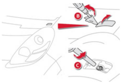 CITROEN C-ZERO - Accès aux lampes - 1