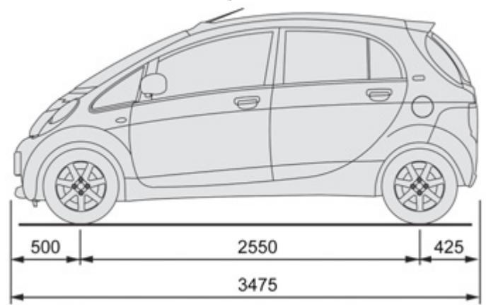 CITROEN C-ZERO - Masses (en kg) - 3