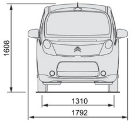 CITROEN C-ZERO - Masses (en kg) - 1