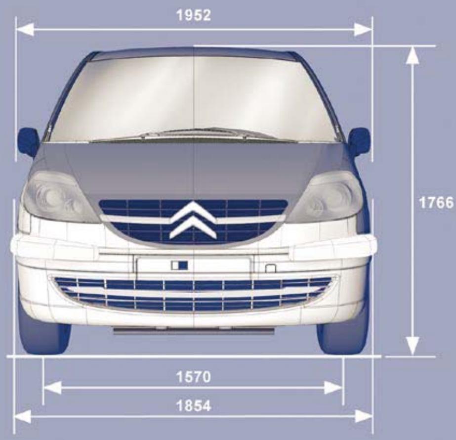 CITROEN C8 - Dimensions (en MM) - 2