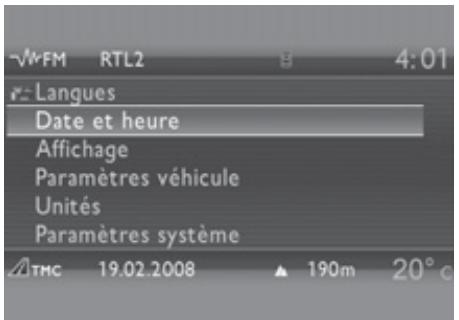 CITROEN DS3 - Menu «SETUP - 1