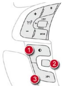 CITROEN DS4 - Commandes du régulateur / limiteur de vitesse - 2